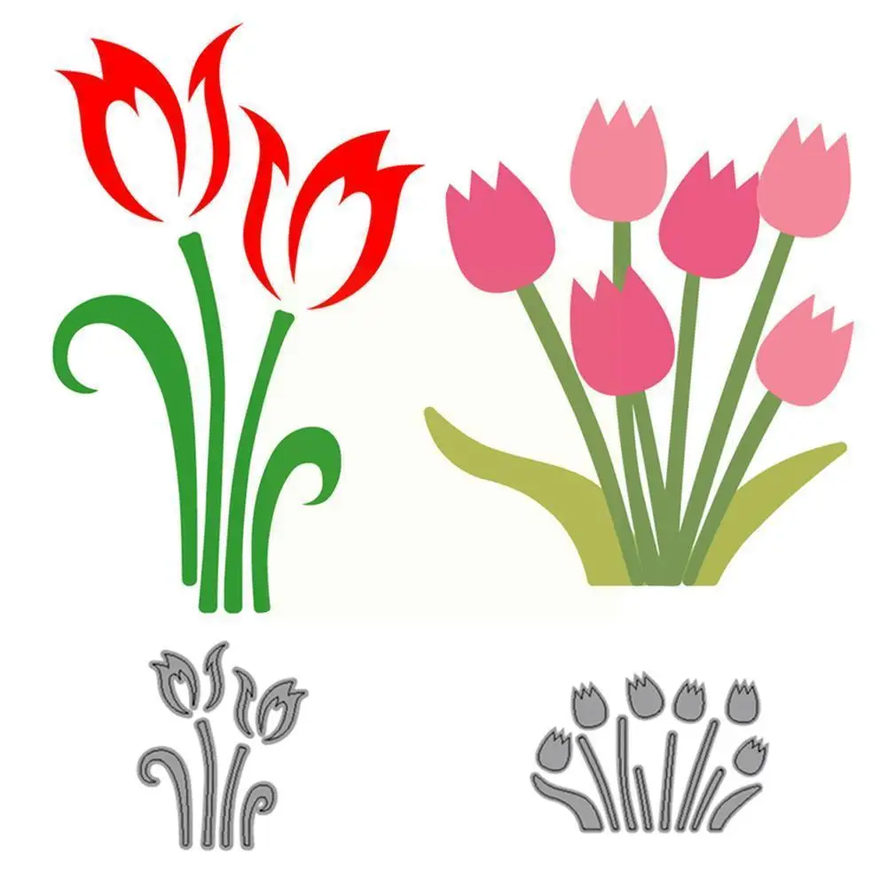 

Тюльпан цветок металлические пресс-формы фото Декор Скрапбукинг Diy трафареты штампы лезвие форма Бумага Ремесло нож штампы игра Y4c5