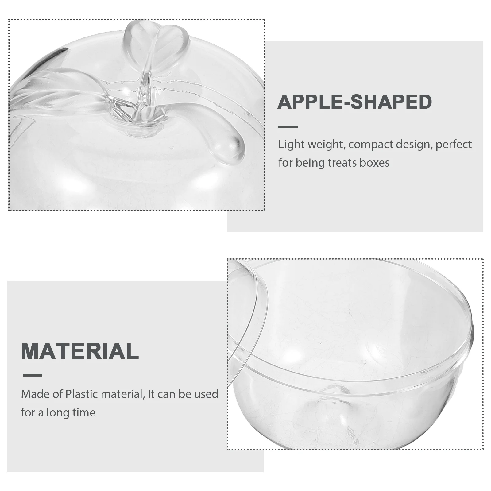 10 шт. коробка для десерта в форме яблока пластиковые контейнеры праздничный