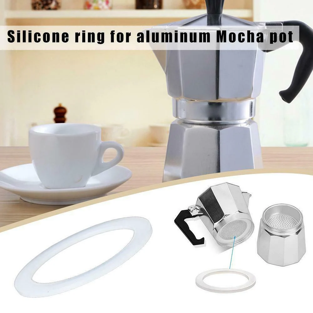

Moka Pot Gasket Seal For Espresso Coffee Moka Pot Top Silicone Rubber Ring Flexible Replacement 1-12cup Coffeeware