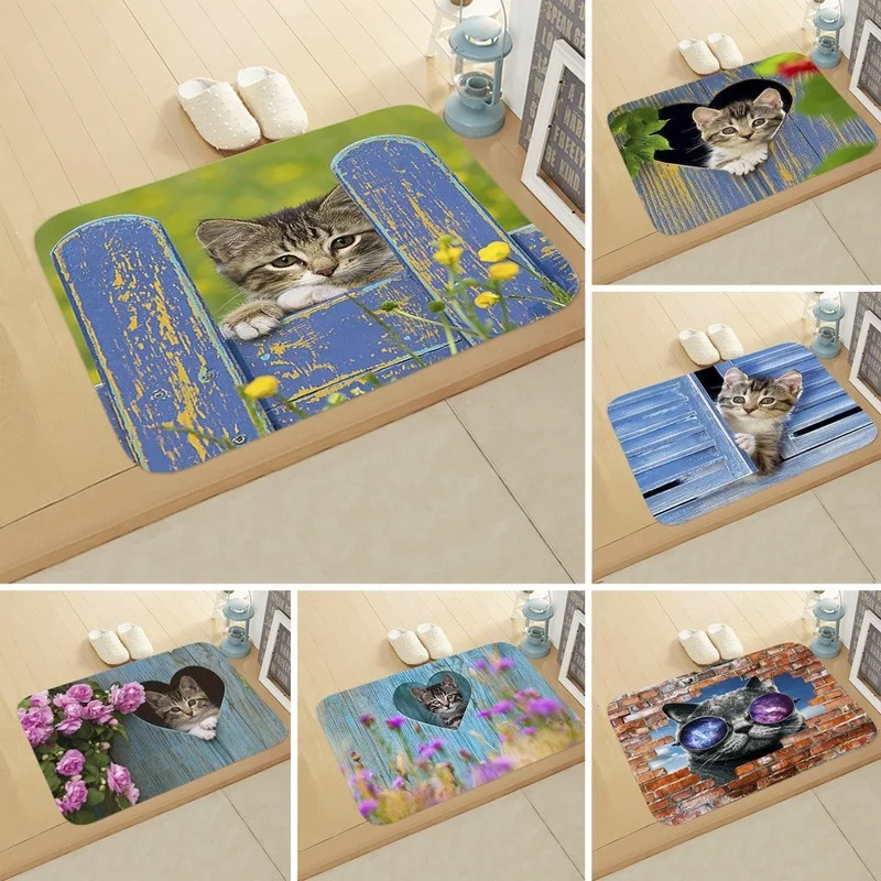 

Cute Funny Cat Doormat Kitchen Mats Door Mat Modern Home Decor Outdoor Door Mat Door Mat Entrance Welcome Mats for Front Door