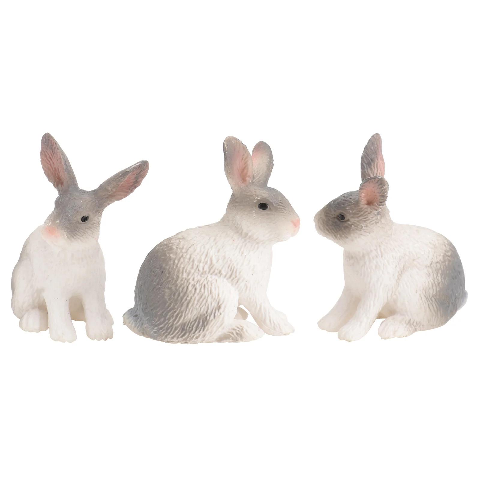 

Easter Mini Bunny Rabbit Figurines Miniature Figurine Bonsai Animal Sculptures Baskets Filler Accessories Statue Figures