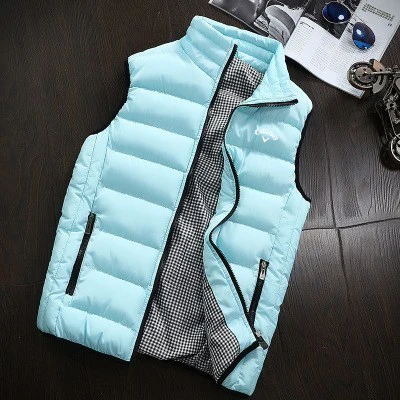 Autumn and winter 2022 new cotton vest jacket Callaway print sleeveless down vest jacket men's casual vest plus 5XL
