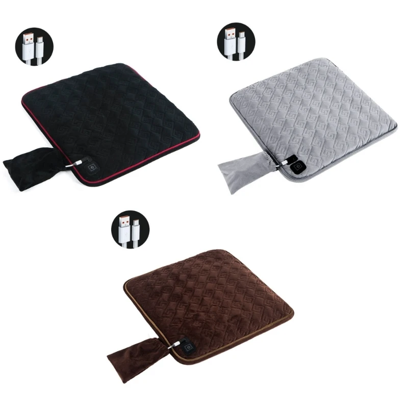 

Зимний теплый Электрический коврик с подогревом USB, автомобильный офисный стул, подогреваемый коврик, домашняя подушка для автомобиля, дома...