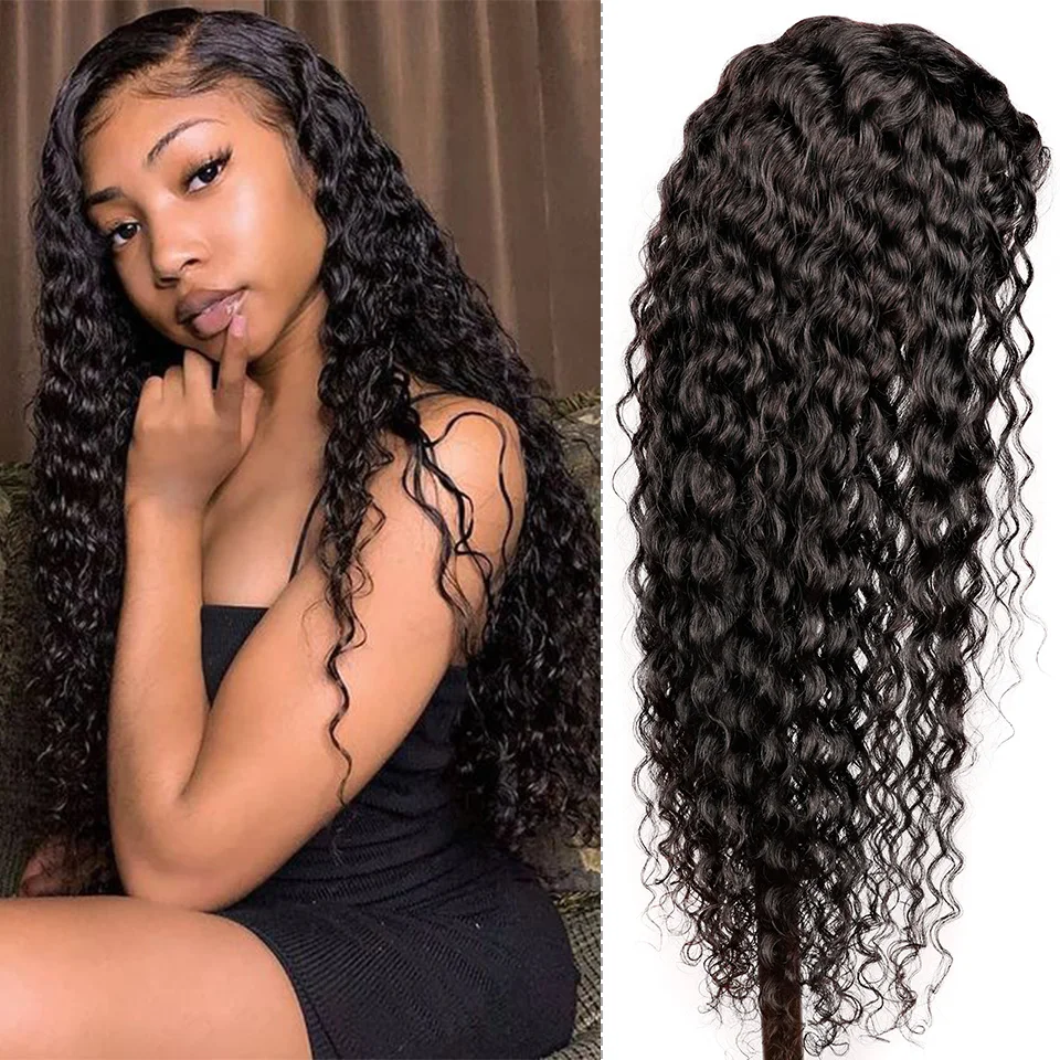 Free Part 13x4 Lace Front Water Wave Wigs With Baby Hair 150% 4x4 Lace Closure Wig Remy Human Hair Wigs 30 32 Inch