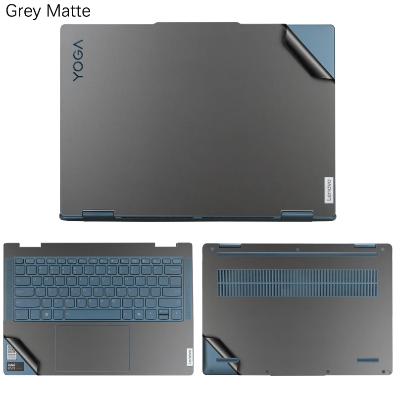 Чехол-наклейка для ноутбука Lenovo Yoga 7i 14IRL8 (14c) 2023/ Yoga7 14lM9 2-в-1 из углеродного волокна