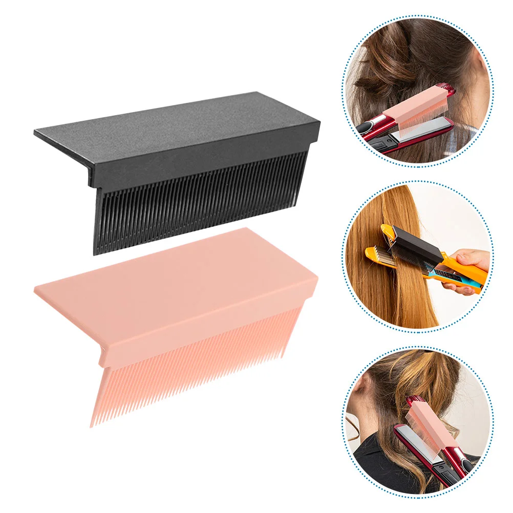 

2pcs Iron Comb Attachments Straightening Comb Attachment Barber Hair Dressing Tool