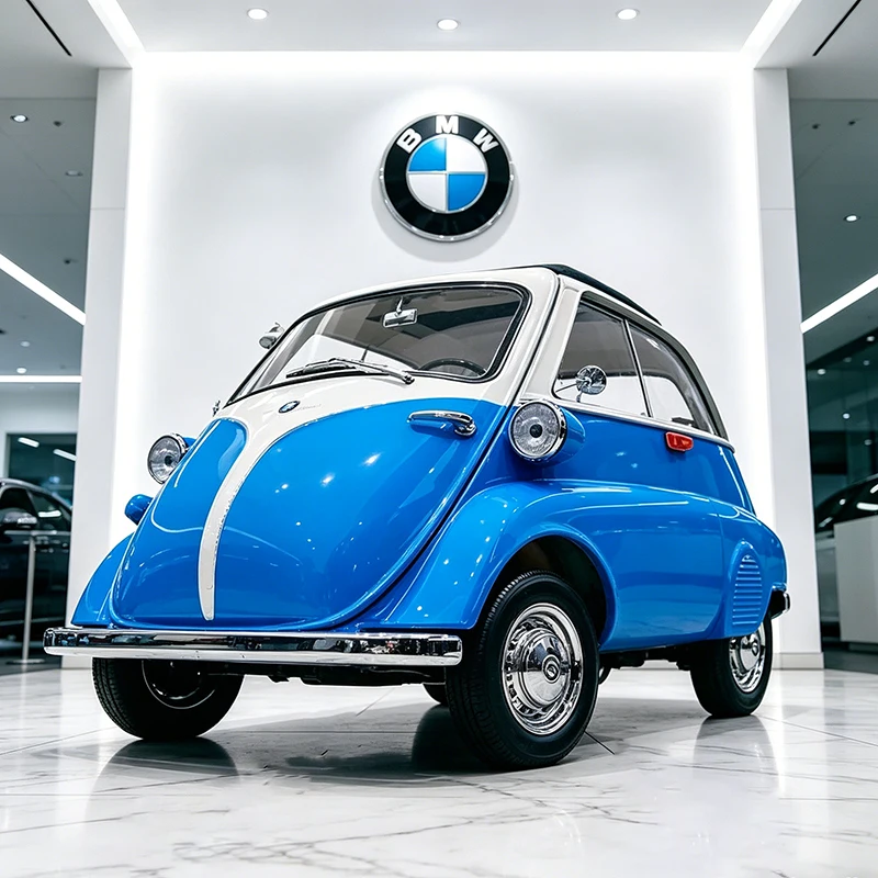 Фото Модель автомобиля WELLY 1:18 BMW Isetta из сплава, коллекционная миниатюрная масштабная модель для коллекции и в подарок №1