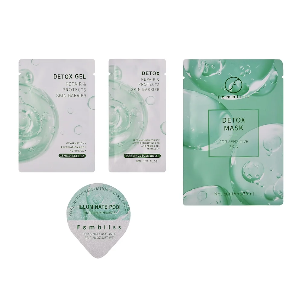 Фото Капсулы CO2 для кислородной терапии LuxuryKits: сыворотка и кислородные капсулы для аппарата CO2 Bubble Facial Machine, набор 4-в-1, гель-сыворотка, маска CO2-капсула №2