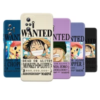 one piece wanted liquid silicone soft cover for xiaomi redmi note 11 11t 11s 10 10s 9 9t 8t 9s 8 7 5 pro phone case