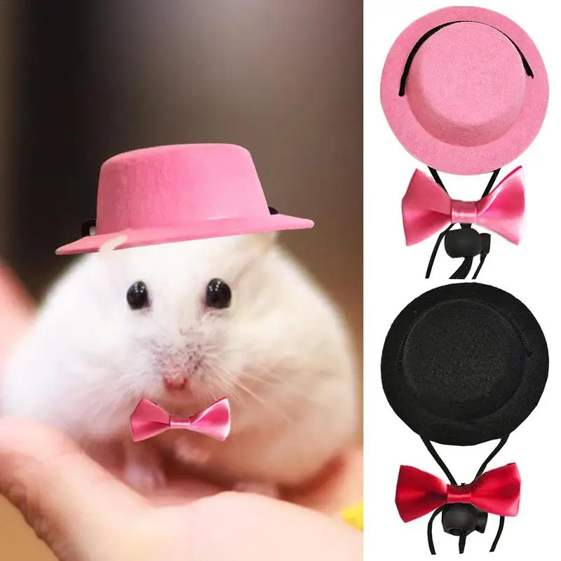 

Multipurpose Hamster Top Hat Catchy Pet Costume Multiple Purposes Felt Bow Top Hat Pet Festive Funny Hat Head Accessories