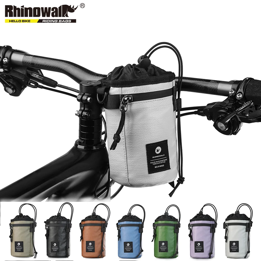 

Rhinowalk Bike Bag Handlebar Water Bottle Bag Pouch Cycling MTB Road Bicycle Riding Insulated Kettle Bag Commuting Pack 1 Piece