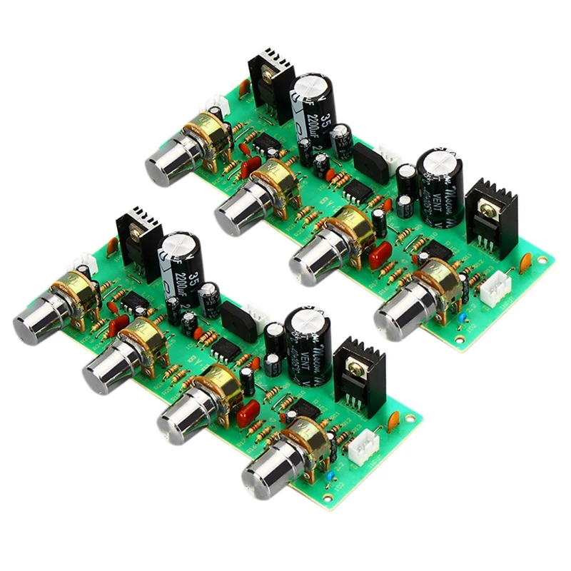 

2X 12V NE4558 HIFI Preamp Tone Board Bass Treble Volume Control Pre-Amplifier Board
