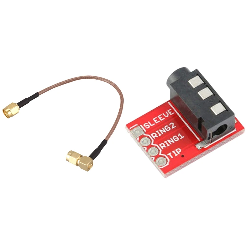 

1 Pcs Right Angle Male Plug Jumper Pigtail Cable & 1 Pcs TRRS 3.5Mm Jack Breakout Board Audio MP3 Module
