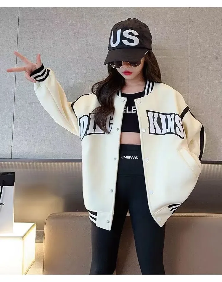 

2023 женские бейсбольные куртки для подростков одежда для девочек-подростков спортивная верхняя одежда пальто Весенняя модная куртка