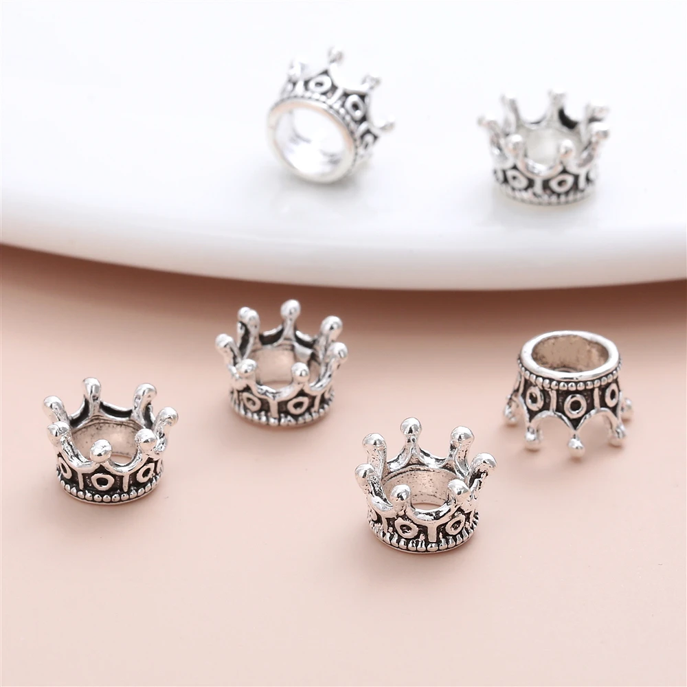 

90Pcs/Set Wholesale Exquisite Crown Charm Metal Accessories for Women's DIY Jewelry Making Pendant Necklace Bracelet Customize