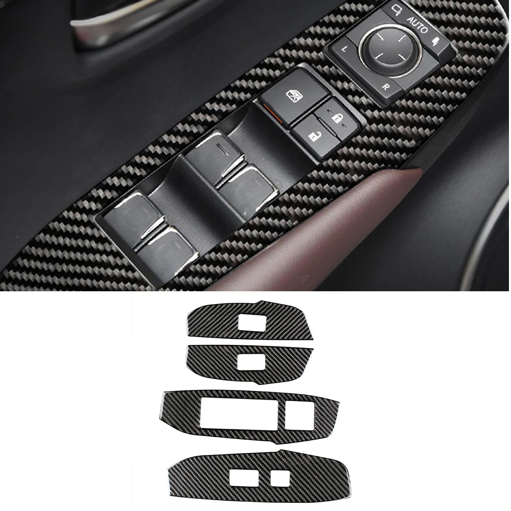 

4pcs for Lexus NX 200 200t 300h 2014-2019 Car Window Lift Switch Button Panel Decoration Cover Trim Stickers Auto Accessories
