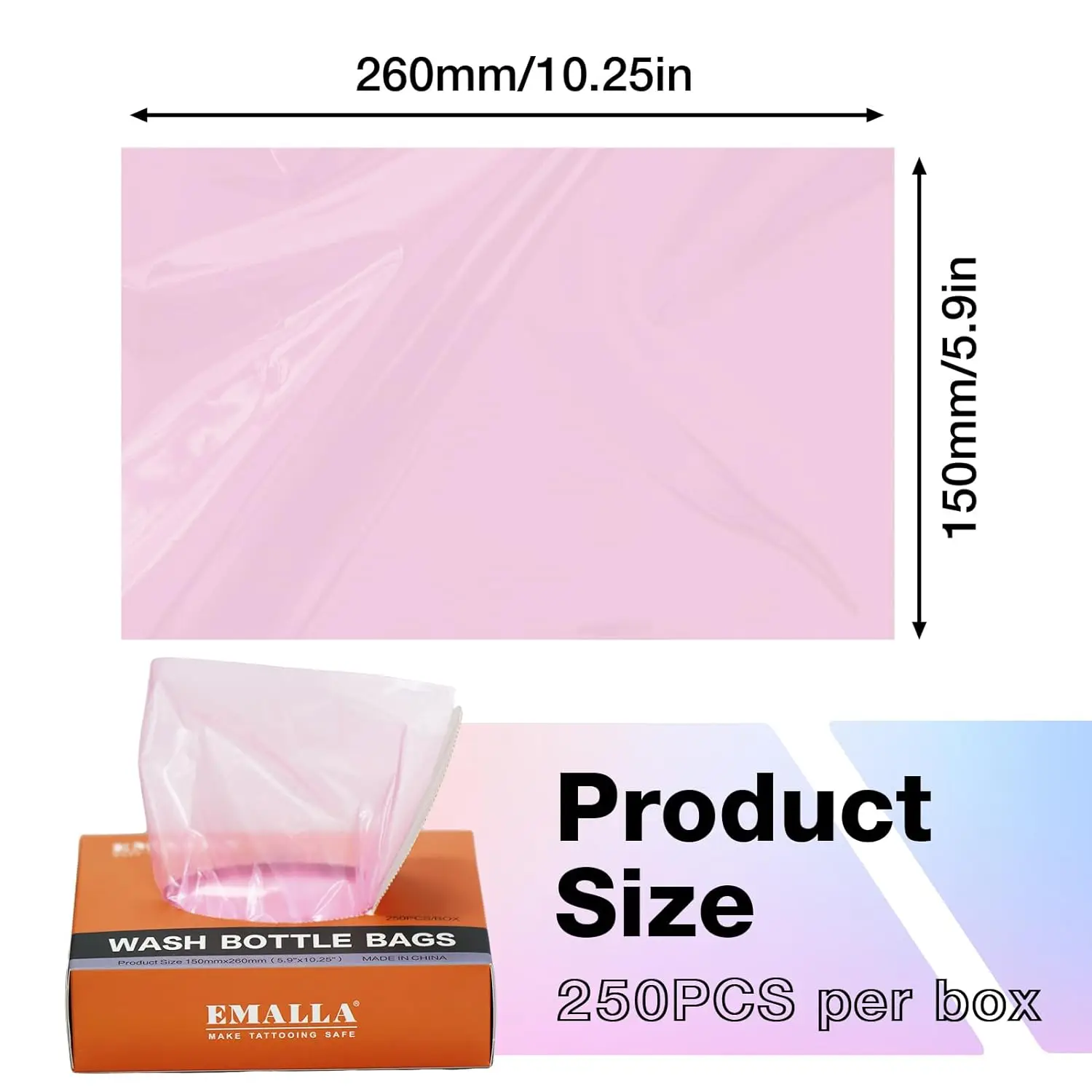 250 шт. одноразовые пакеты EMALLA для мыла 26 х15 см