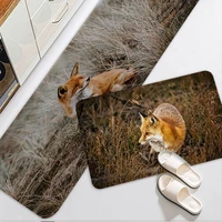 wild fox bathroom mat rectangle anti slip home soft badmat front door indoor outdoor mat toilet rug