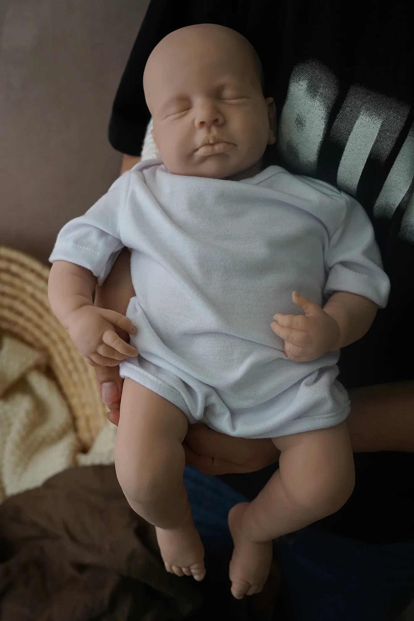 Кукла реборн Мягкая силиконовая 48 см 19 дюймов