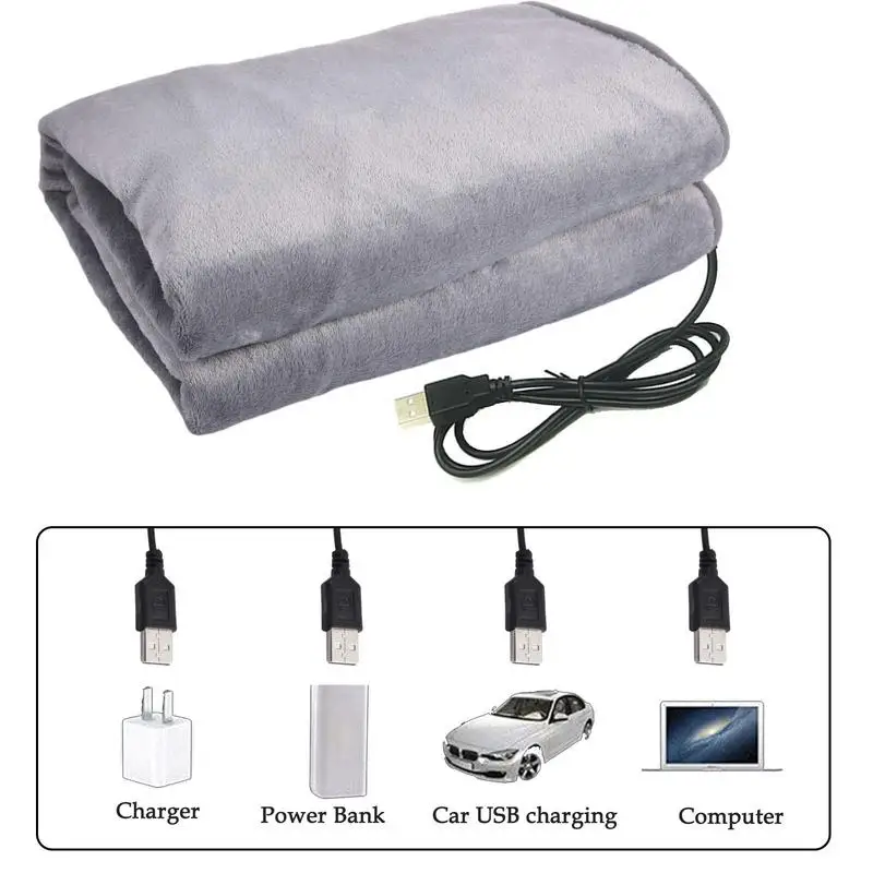 

100x70cm USB Electric Heating Shawl Washable Winter Warm Shawl Mattress Wearable Soft Heating Blanket For Car Office Home