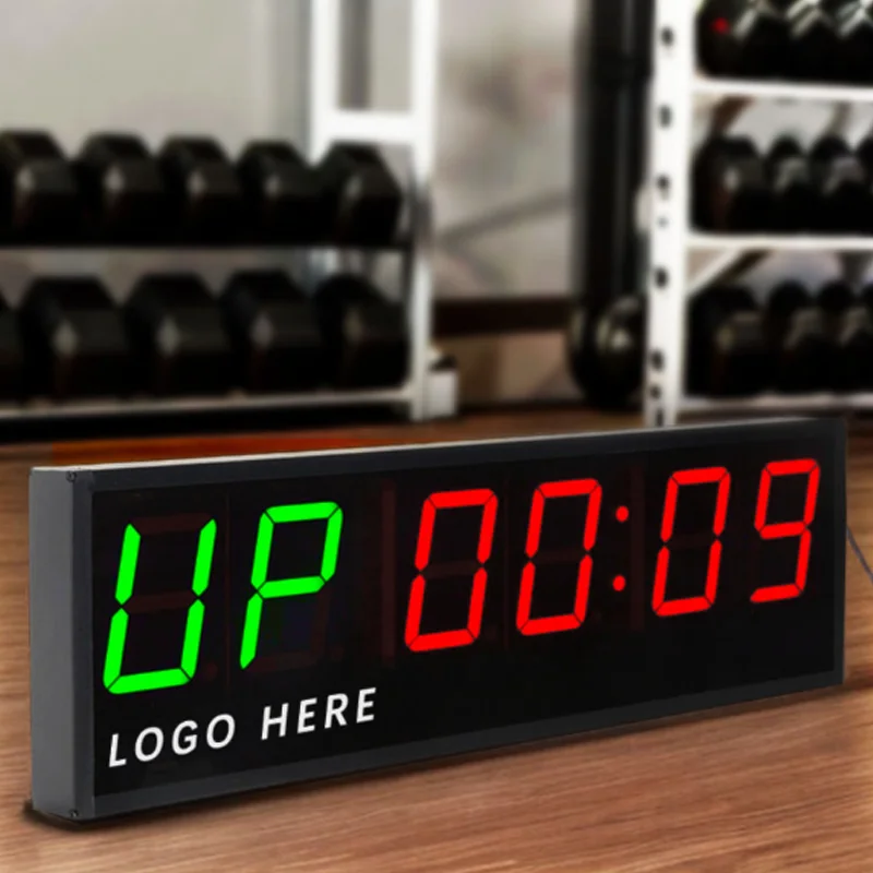 Фото CP50D Печать на заказ логотипа Очень большие светодиодные товары для бокса Gymboss HIIT Таймер Tabata Интервальный таймер Электронные секундомеры №2