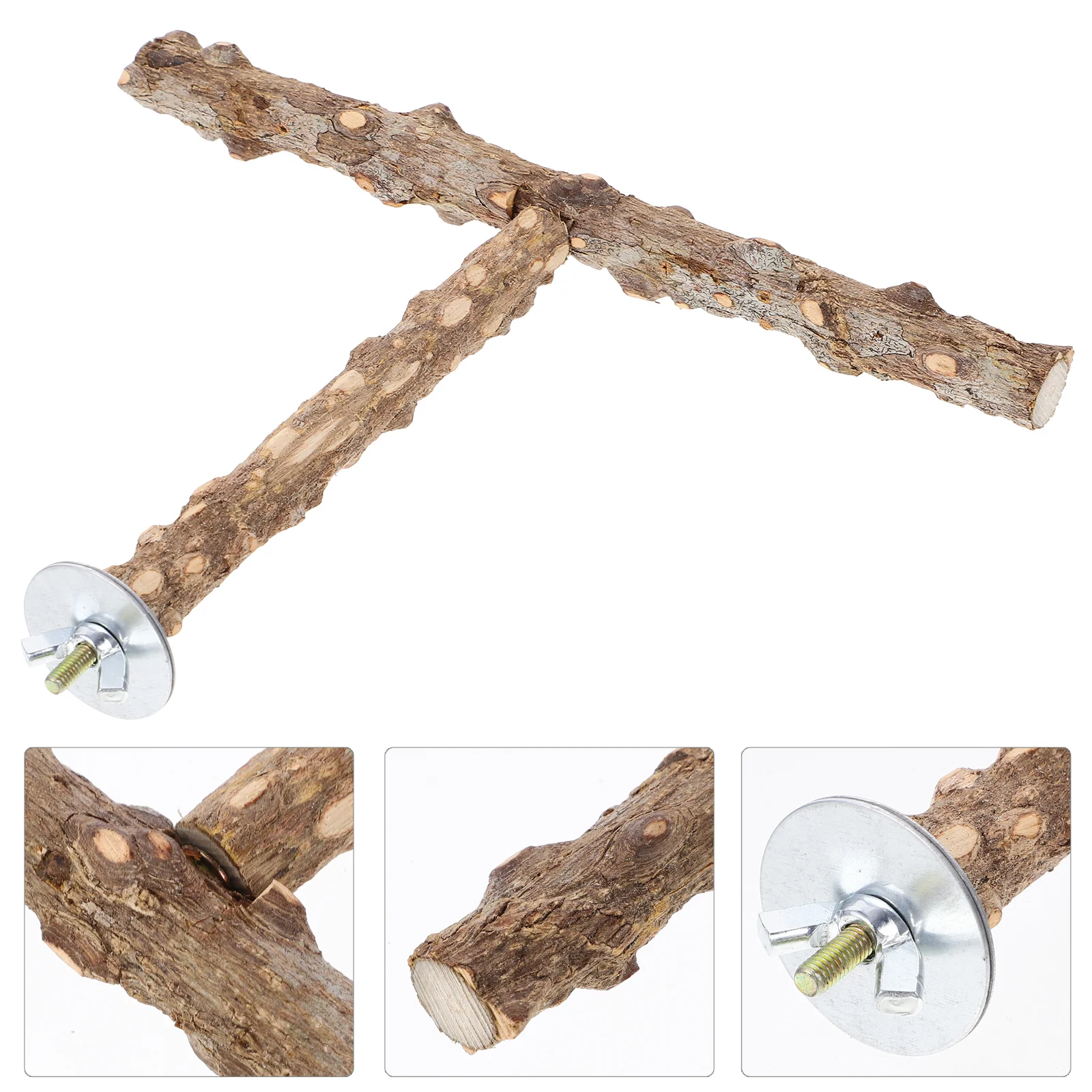 

Natural Wood Bird Perch Stand Bird Perches Stand Toy Parrot Cage Accessories