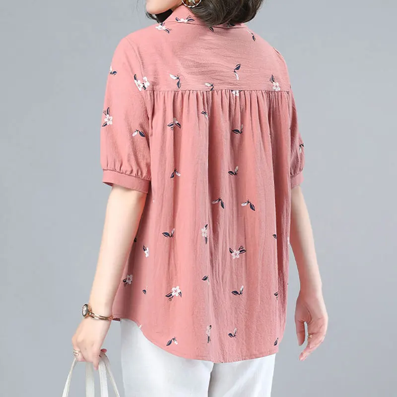 Блузка женская с цветочным принтом