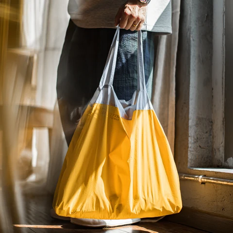 Maden уличная складная большая сумка, водонепроницаемая дорожная сумка большой вместимости, сверхлегкие сумки-шопперы с контрастными ручками