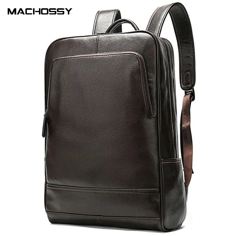 Genuine Leather Laptop Backpack Men Computer Bag School Bags large Capacity Soft Leather Rucksack Cowhide Backpack for male
