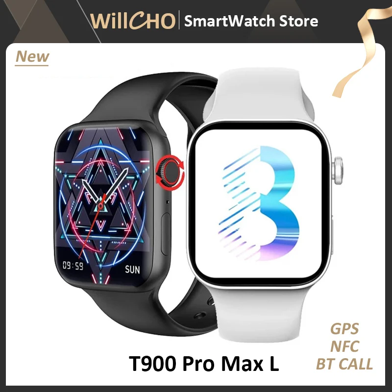 

T900 Pro Max L Smart Watch IWO 14 Series 8 With NFC GPS Two Buttons Men Sport Bluetooth Call Waterproof Series 7 Smartwatch