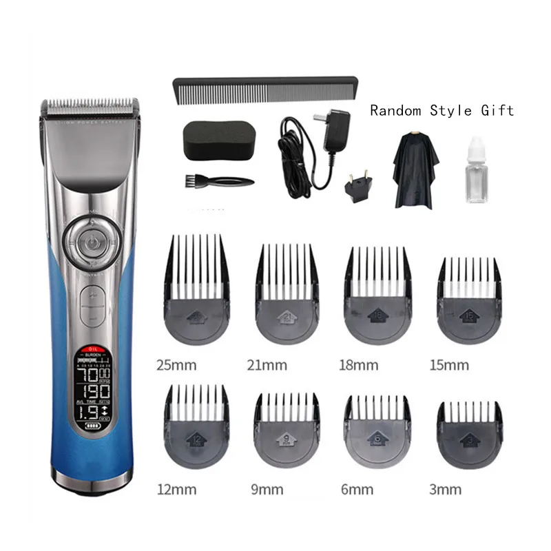 Hair Clipper Cutting Haircut Professional Hair Trimmer Finishing Machine Barber Shop Ceramic Blade Hairdresser Nozzles Cordless enlarge