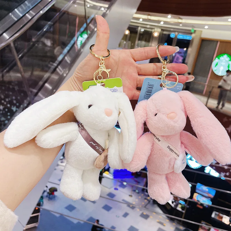 

Plush Satchel Long Eared Rabbit Pendant Doll Keychain