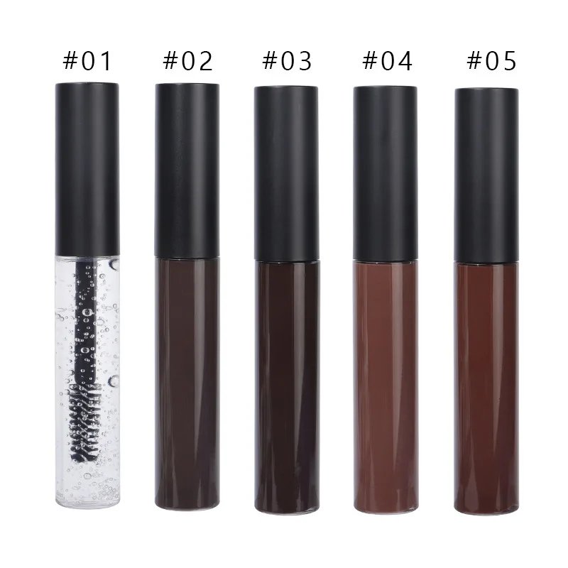 

Wholesale 5 Colors Brow Gel Private Label Cosmetics Liquid Eyebrow Gel Waterproof Natural Eye Makeup Eyebrow Tint Long Lasting