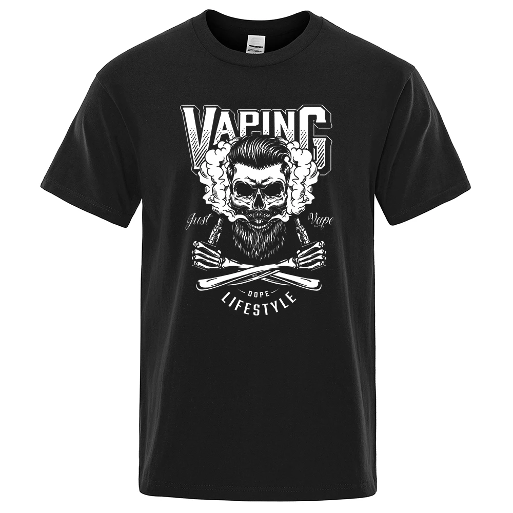 

Electronic Cigarette In Vape We Trust Men T-Shirts Oversized Tshirt Cotton Summer Short Sleeve Street Loose Oversize Tee Clothes