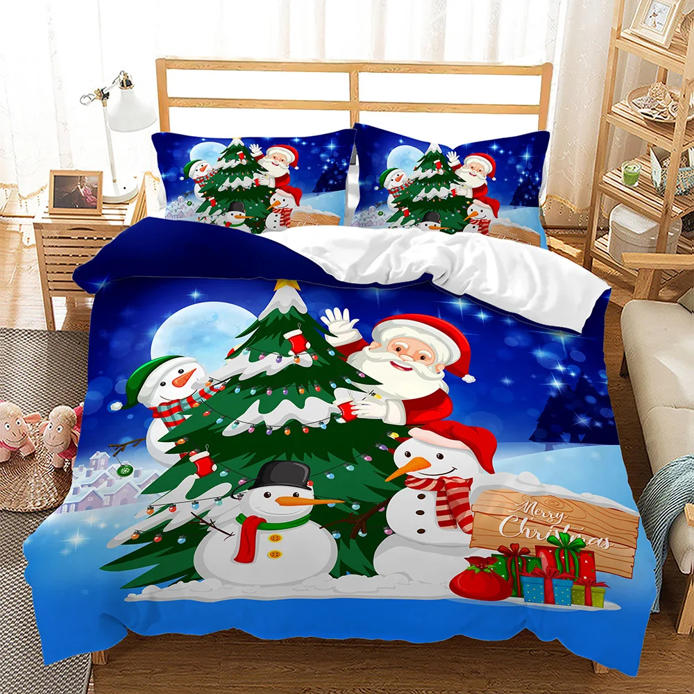 

Christmas Bedding Set Duvet Cover Quilt Comforter Pillow Case Bed Linens 3D Queen King Double Full Twin Single 3PCS 2PCS Bedroom