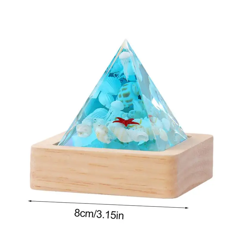 Хрустальное украшение в виде пирамиды подставка для лампы Хрустальная пирамида