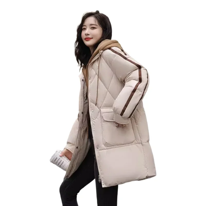 Зимняя новая модная Толстая Женская свободная куртка высококачественная одежда