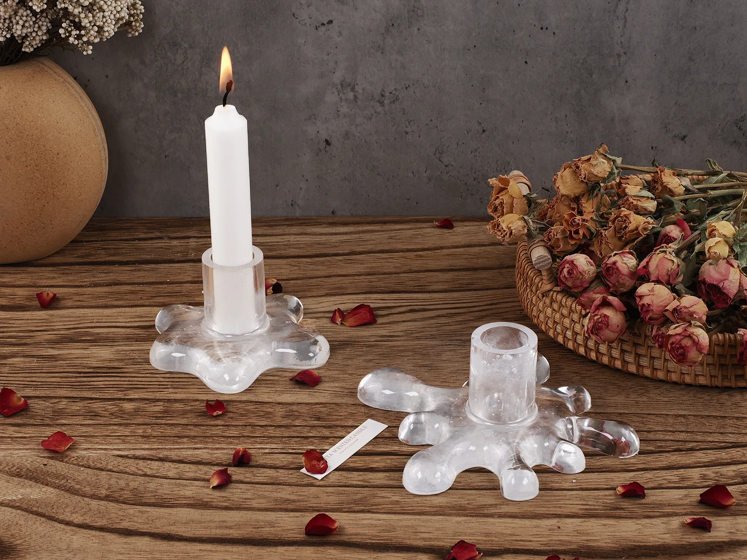 Держатель для свечи в стиле Водные капли