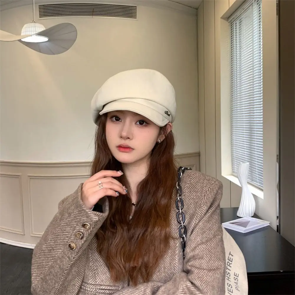 

Модные женские шапки, теплая Элегантная модная шапка Fiddler, универсальная восьмиугольная шапка, Осень-зима