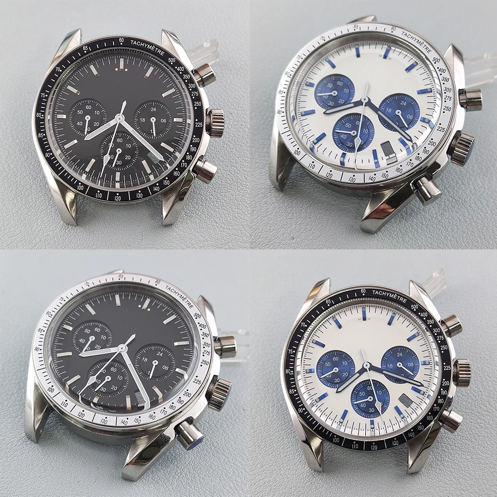 

39mm VK63 Men's quartz movement timing electronic watch Customized panda dial Men's watch accessories VK63 dial parts