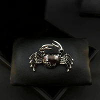 high end crab brooch men and women elegance retro corsage accessories suit coat enamel pin small cute animal pins jewelry gifts