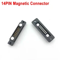 14pin double row 2a high current magnet suction spring pogo pin connector male female probe dc power charging magnetic connector