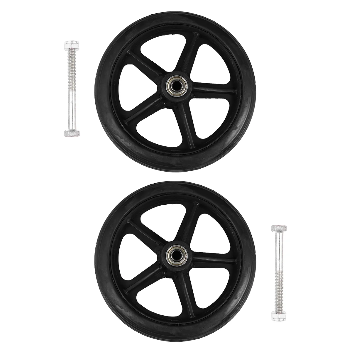 

2 Pcs Wheelchair Front Solid Tire Mobility Aids Accessories Alloy Wheels Office