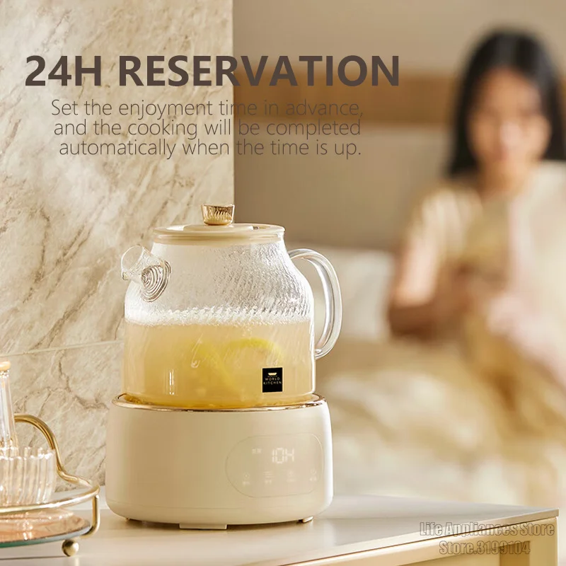 WORLD KITCHEN Электрический чайник 1000 мл Многофункциональный стеклянный для тушения