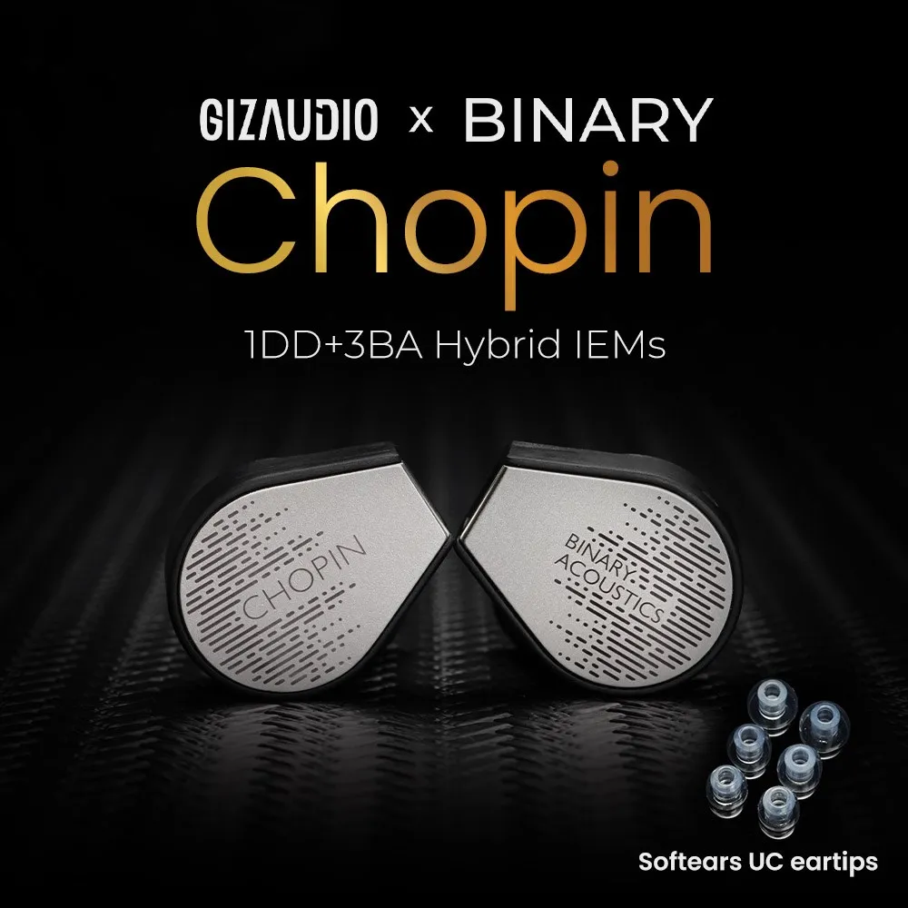 Фото Бинарные × наушники Gizaudio Chopin 1DD + 3BA Гибридные наушники-вкладыши Hi-Fi аудиофильские наушники Музыкальные наушники Hybrid IEMs №1