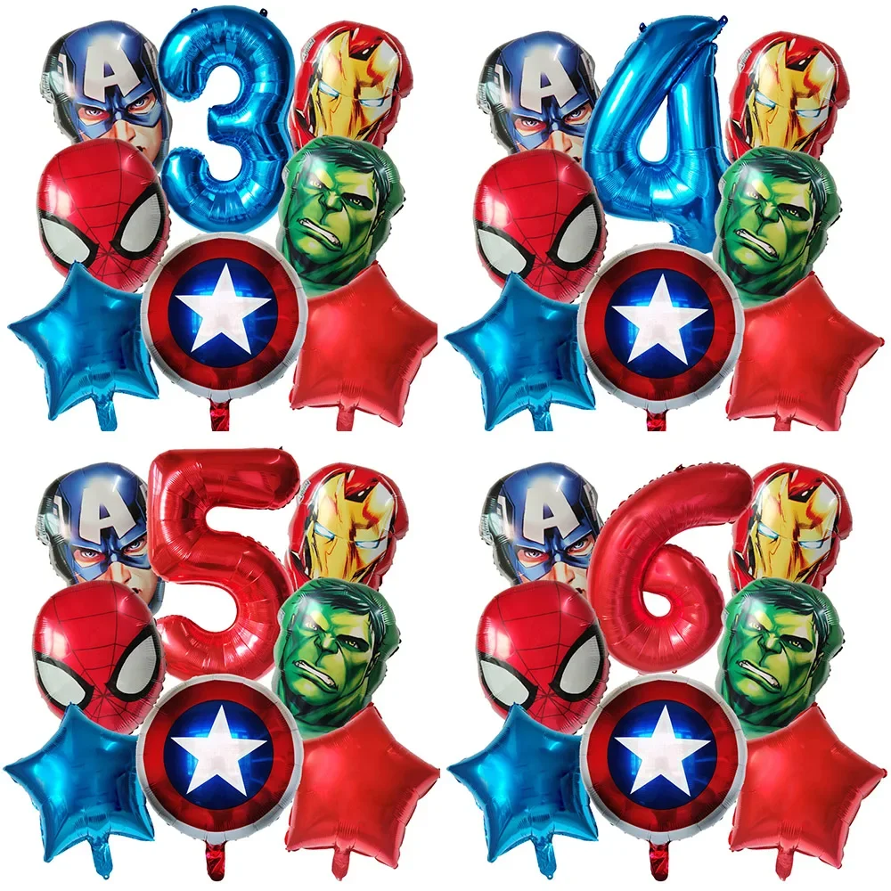 8 шт. голова персонажа из мультфильма 32 дюйма воздушный шар фольги на день