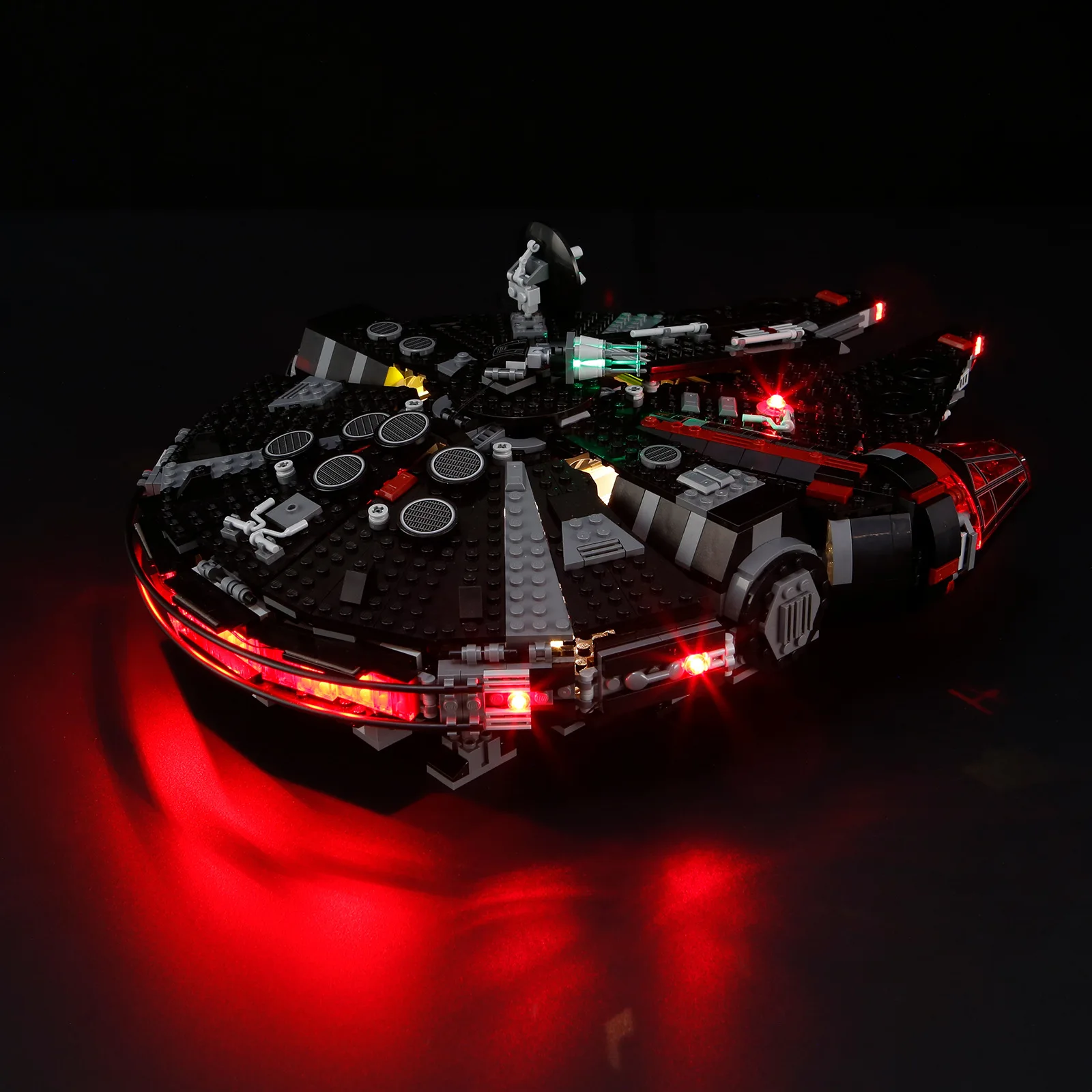 (Только светодиодный светильник) 75389 черный истребитель сокол Star Darkness (не