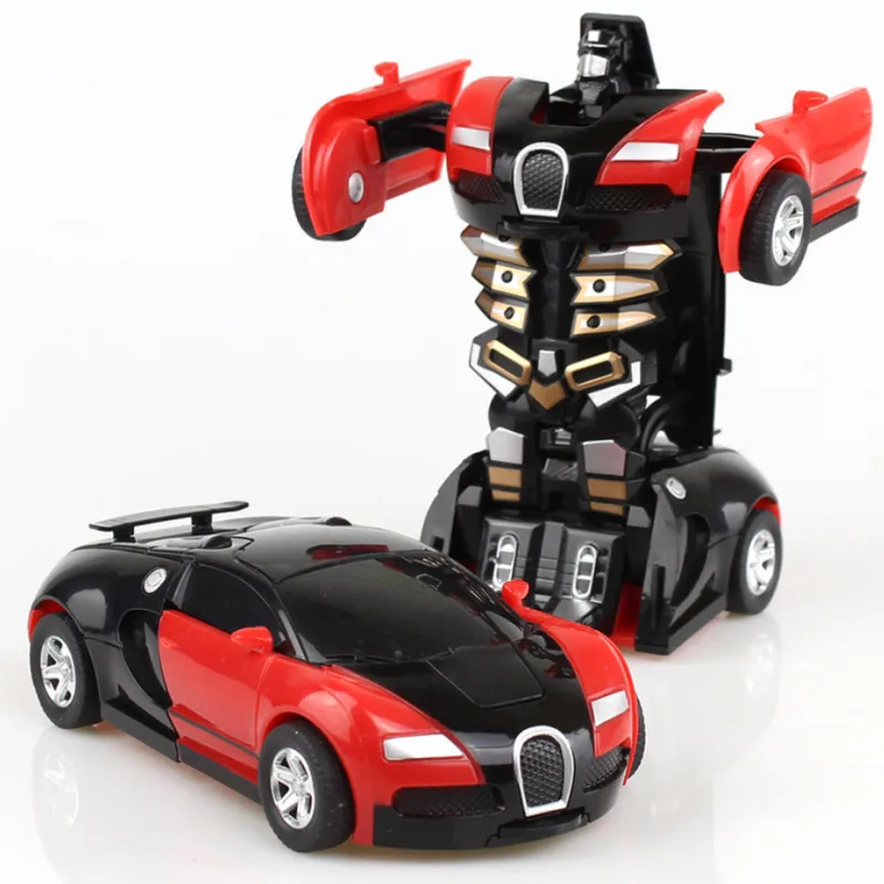 

Mini 2 In 1 Car Toys One-key Deformation Car Toys Automatic Transformation Robot Model Car Diecasts Toy Boys Gifts Children Toy