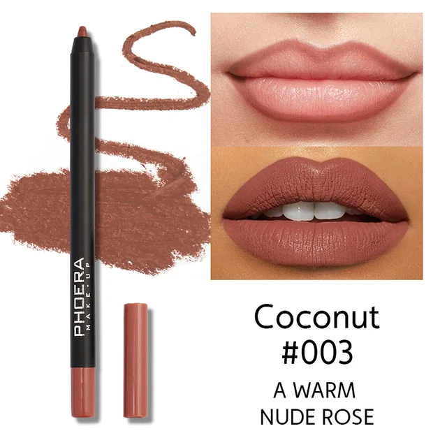 Waterproof Matte Brown Lip Liner 12 Color Long Lasting Moisturizing Sexy Lip Pencil Women Natural Lipstick Makeup Lip Cosmetic 1