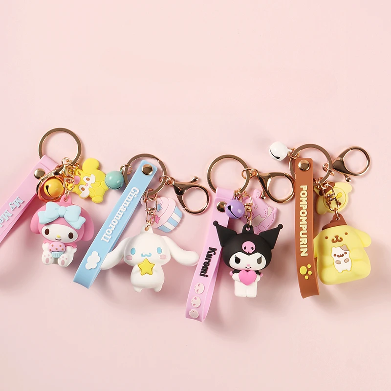 

Kawaii Kuromi My Melody Cinnamoroll мультяшная кукла брелок Аниме Sanrio девушка сердце Милая декоративная фотография подарок для девочки